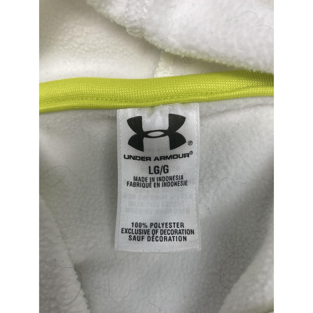 UNDER ARMOUR Polyester Mens LG Green White Activewear Jacket Double Layer Traini - Picture 4 of 9